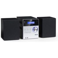 auna MC-20 DAB Micro chaîne stéréo CD MP3 radio FM DAB+ Bluetooth - argent
