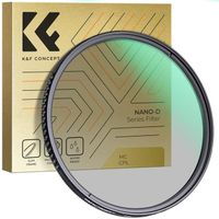 K&F Concept Filtre Polarisant CPL 58mm HD Multi-Couches Imperméable pour Objectif Appareil Photo (D Série)