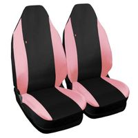 Housses de siège deux-colorés pour Smart fortwo 2ème série en eco cuir - Noir rose