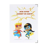 Protège carnet santé enfant couleur motif super héro Color Pop - France - 22 x 16 cm