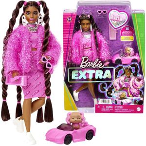 POUPON Poupée Barbie Extra avec accessoires + chien en ro