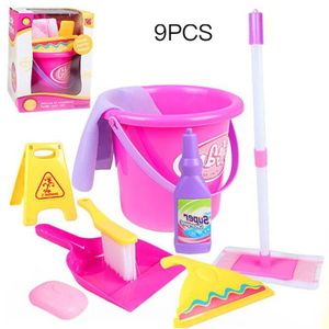 Maoww Ensemble de Jouets de Nettoyage pour Enfants Outils de Nettoyage Ménagers Balai Brosse Seau Cadeaux d'Apprentissage pour Enfants