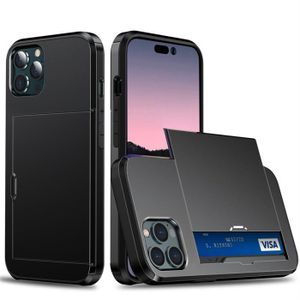 HOUSSE - ÉTUI noir-Pour iPhone 14 Pro-Slide Wallet Credit Card S
