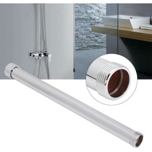 JOYKK 40cm Tube de rallonge de Tige de Douche en Acier Inoxydable Tuyau prolongé Bar Raccords de tuyaux deau Argent 