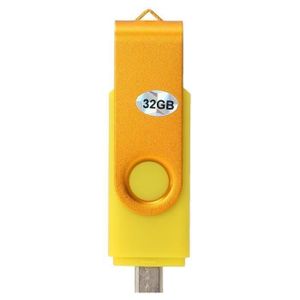 CLÉ USB Clé USB 2.0 OTG 32G - JAUNE - Pour Android Smartph