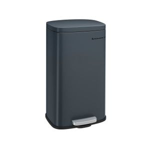 Poubelle double cube de 30 litres en acier inoxydable avec couvercle à  fermeture amortie Songmics - Habitium®