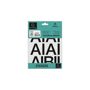 Autocollant Lettre L En Résine 3D Noir - Taille 25 Mm, Marque All3DStickers.com