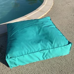 COUSSIN - MATELAS DE SOL Housse de coussin de sol outdoor Turquoise 71x71x1