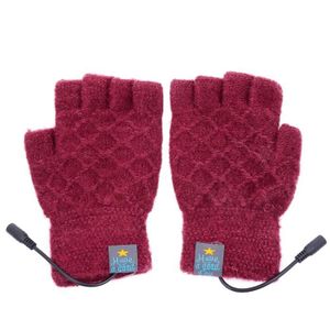 Tabpole Gants Chauffants Usb pour Femmes Et Hommes Gants de Sport Chauds Chauffants /Électriques Dhiver Mitaines Gants Complets Et Demi-Mains pour Ordinateur Portable