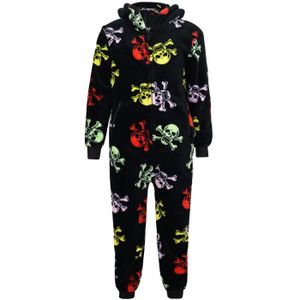 PYJAMA Enfants Amusement Crâne Et OS Imprimer Onesie Pyja