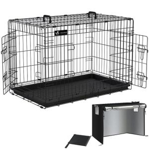 CAGE VOUNOT Cage pour chien pliable avec 2 portes verro