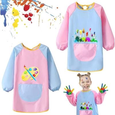 Hxlamzoo Jouets pour Enfants Tabliers de Peinture pour Artistes Manches Longues avec 3 Poches pour 2-6 Ans Jouets Liquidation