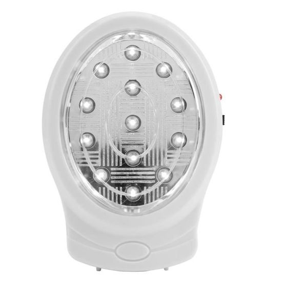 Lampe LED Rechargeable Avec Panneau Solaire Avec Lumières Blanches + Bleu Et Rouge D'urgence