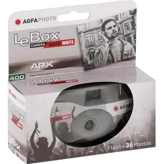 Appareil photo jetable AGFA Le Box Camera Black and White - 400 iso - 36 poses