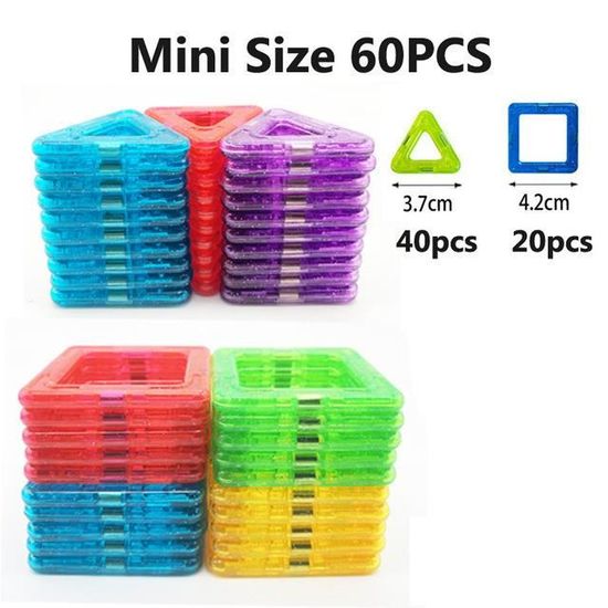 Mini 60 pièces-Décennie s de construction magnétiques pour enfants ...