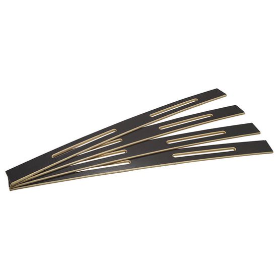 Lot De 4 Lattes Pour Sommier Titanium - 78cm De Long, Compatible Largeur 80 Ou 160cm, Bois Multiplis Gris Anthracite