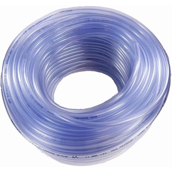 Tuyau PVC Transparent Qualité Alimentaire - Pour Aquarium, Bassin, Hydroponie, Air Comprimé - Souple, -10°C à +55°C