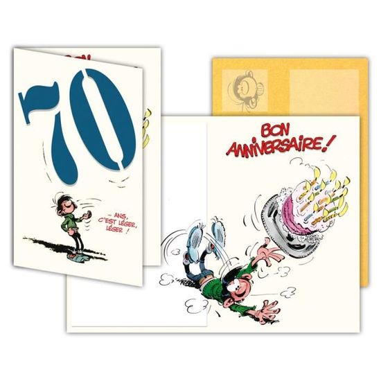 Gaston Lagaffe Geburtstagskarte Mit Motiv 'Alter' – Lustige Grußkarte Mit Illustriertem Umschlag