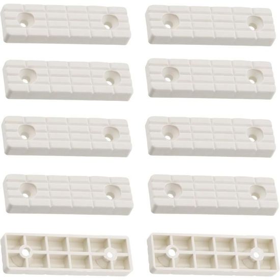 Lot De 20 Supports Pour Lattes De Lit - Blanc, Adapté Lattes 54mm De Large, Pour Lits Simples à King Size