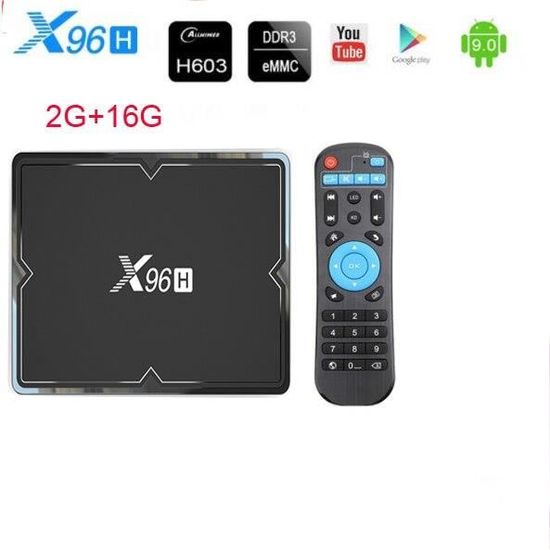 x96h TV BOX android 9.0 Allwinner H603 6K prend en charge 2xhd en 4g / 32g bt 4.0 & 5g wifi smart tv box set tv box youtube Netflix