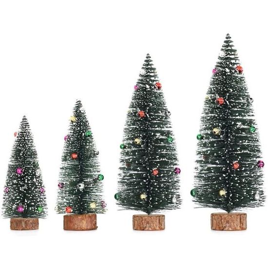 KARLOR Lot De 9 Mini Sapins De Noël Artificiels Avec Socle En