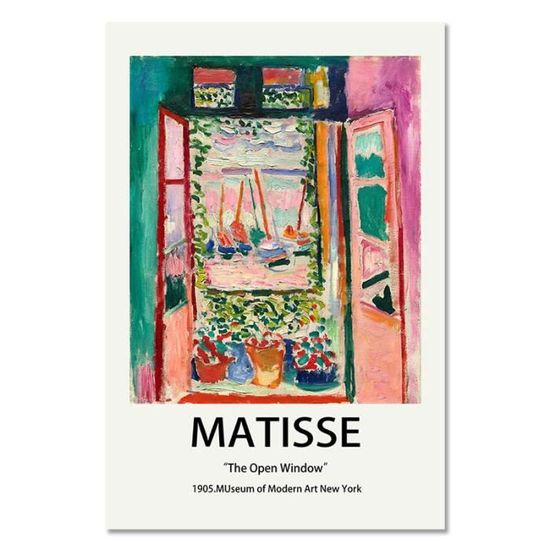 Lot 6 Affiches Vintage Matisse - Décoration Murale Abstrait 20x30cm | Toile Haute Qualité