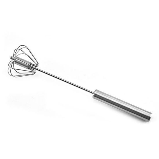 Fouet De Cuisine Jicyor - Acier Inoxydable Et Bois - 19cm - Pour Pâtisserie Et Sauces