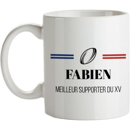 Verre à Bière Personnalisable Rugby 57 Cl - Idée Cadeau Avec Prénom Et Message - Fête Des Pères - Papa