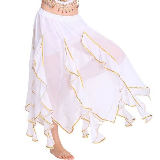 Jupe Paillettes Franges Danse Ventre - Taille Unique Pour Femmes Et Filles