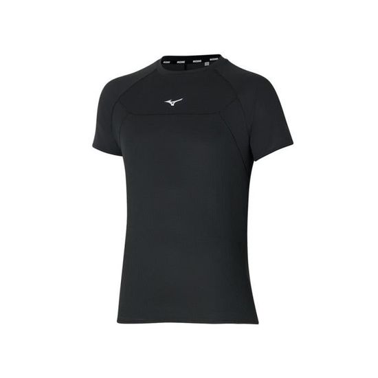 T shirt MIZUNO Dryaeroflow Tee Noir Homme Adulte Noir