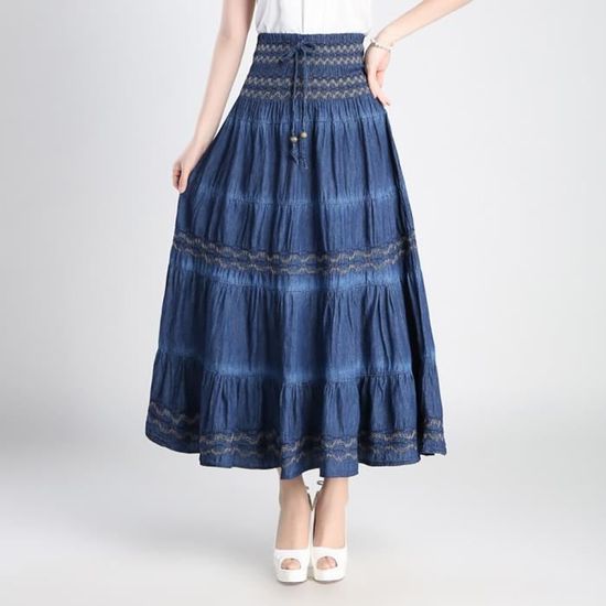 Jupe-Short Femme Ana Clare – Bleu, Taille L – Taille Élastique, Poches