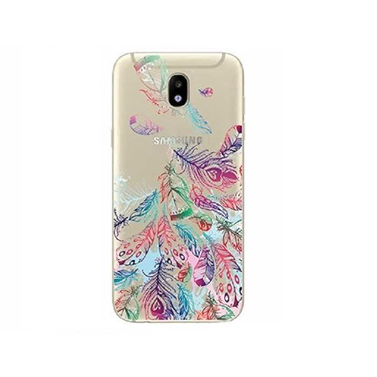 Coque Souple Transparente HUAWEI P10 - Impression Plumes Colorées - Marque NOVAGO