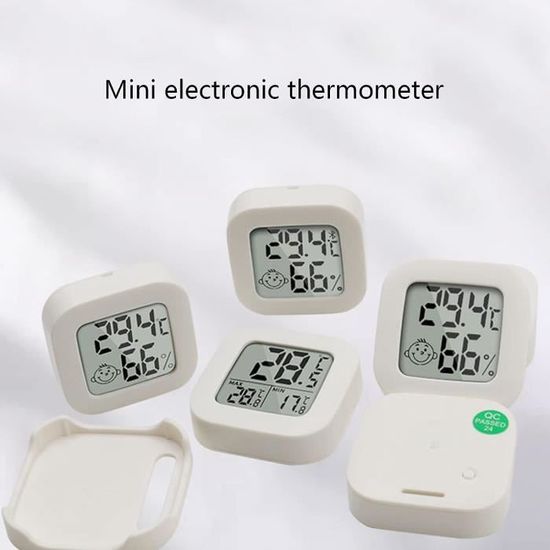 Thermomètre Hygromètre Numérique - Mesure Température Et Humidité, Petit, Portable, Pile CR2032 Incluse
