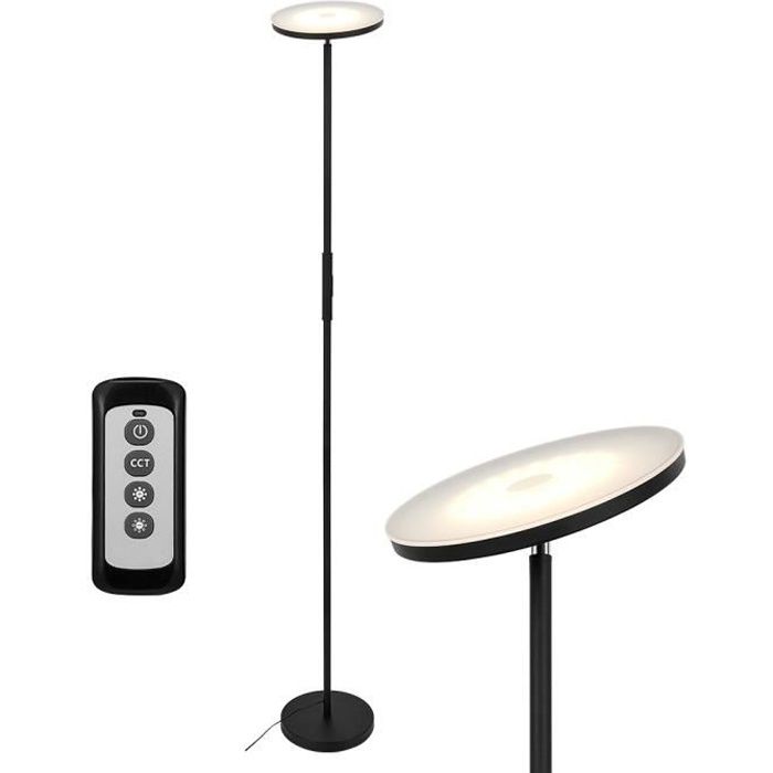Lampadaire LED dimmable en métal avec Contrôle à distance , Température de couleur(3000K/4000K/5000K)