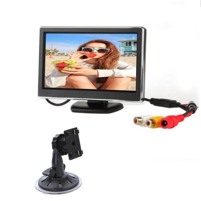 Autoradio 4,3 pouces TFT LCD Moniteur Auto inverse Parking Moniteur avec rétro-éclairage LED Display pour GPS Caméra arrière DVD de