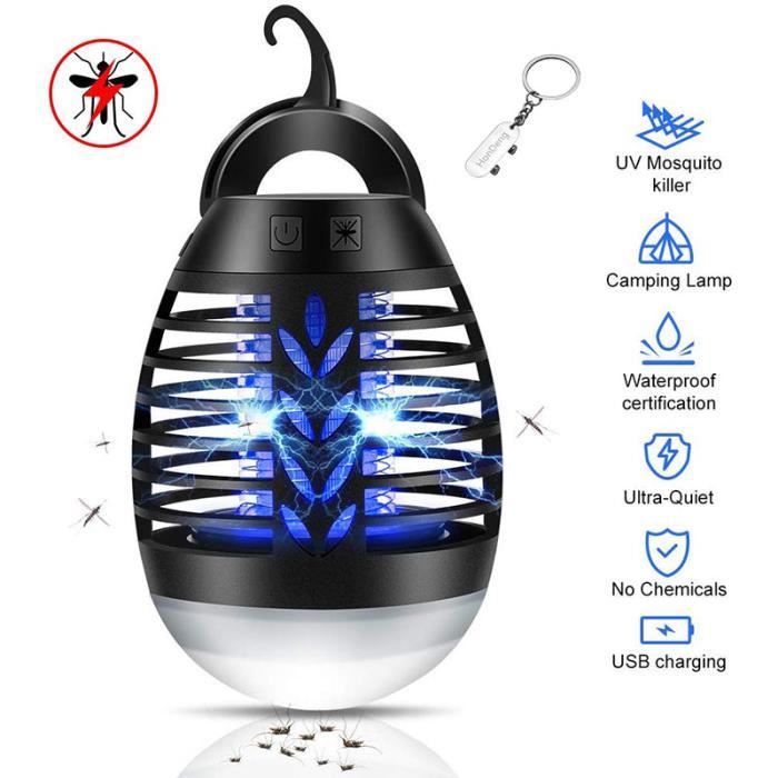 Lampe de Camping Anti-moustiques, sûr, imperméable pour Le Camping extérieur en intérieur avec Crochet rétractable.