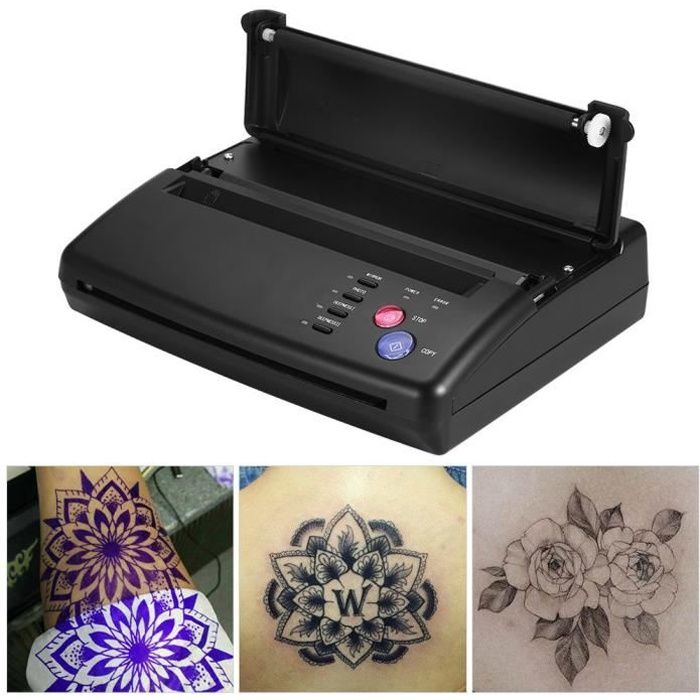 Pro Noir Machine De Transfert Tatouages Dessin Imprimante Tattoo Thermocopieur Printer