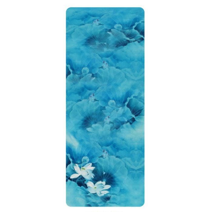 1,5 mm ultra mince imprimé Yoga portable pliable absorbant la sueur et tapis antidérapant Équipement de yoga 634