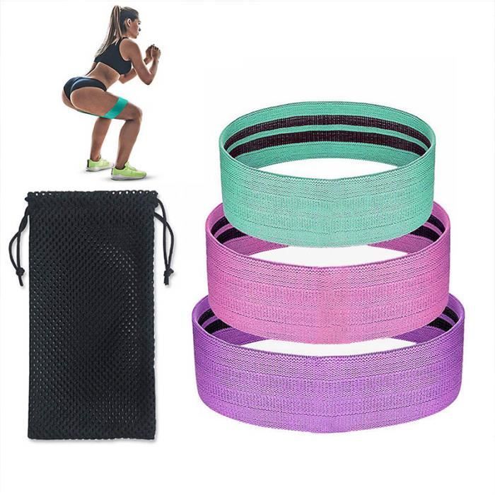 Élastique De Résistance Lot De 3 Bande Résistance Loop 3 Pack Pour Yoga Pilates Fitness Squat Entrainement Fessiers Corps Jambes