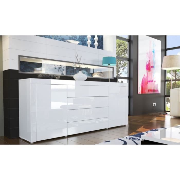 Buffet design laqué blanc