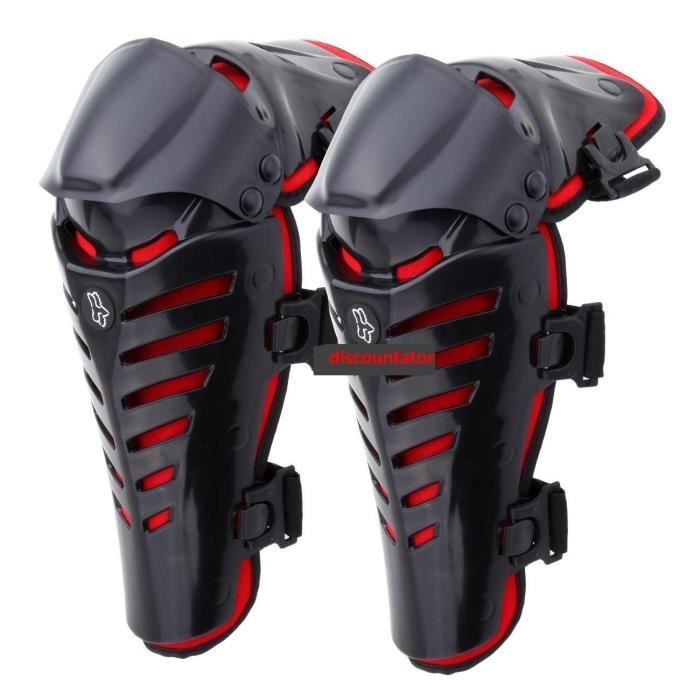 Rouge Paire Genouillères Protecteur Protection Moto Motocross Racing Enduro