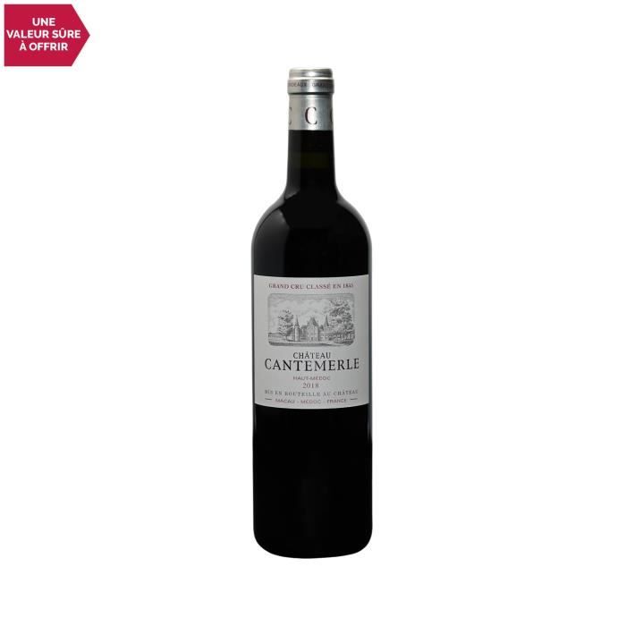 Château Cantemerle Rouge 2018 - 75cl - Vin Rouge de Bordeaux - Appellation AOC Haut-Médoc - Cépages Cabernet Sauvignon, Merlot, Cabe