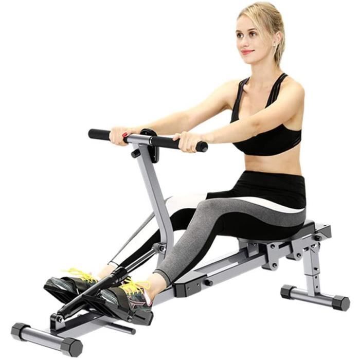 ZHANGY Rameur Pliable intérieur avec 12 résistances réglables Home Gym Workout Fitness Equipment Abdominal Pectoral Arm Training46