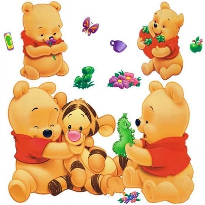 Dessins Animés Animaux Winnie l'ourson Vinyle Stickers Muraux Pour Enfants Chambres Garçons Filles Canapé Décoration Enfant