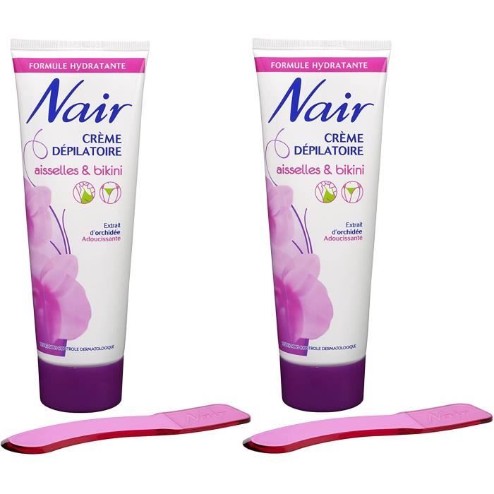 Épilation Nair - Crème Dépilatoire - Aisselles & Bikini - Formule Hydratante - Tube 100 ml et spatule 902416