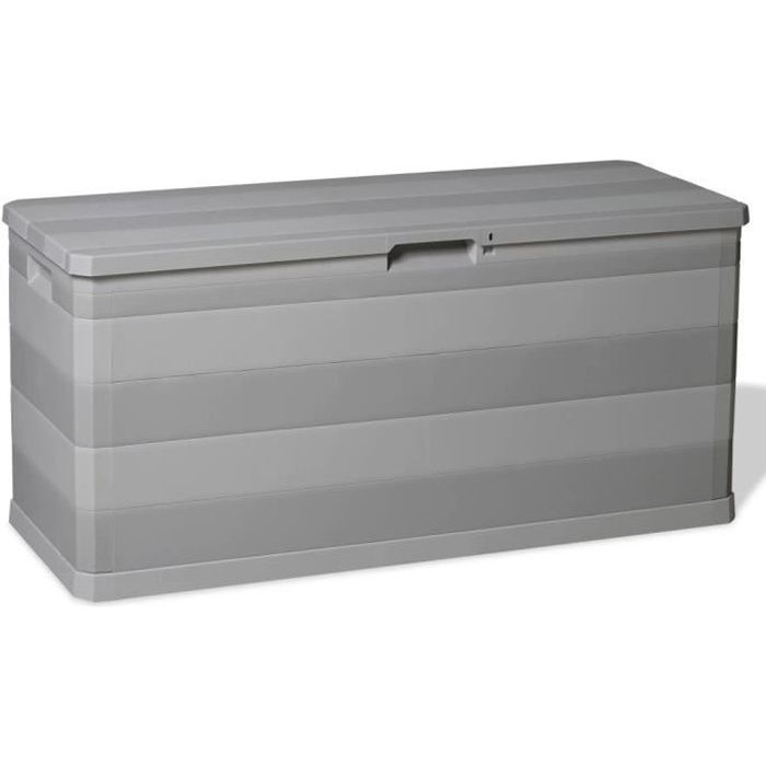 3929Elégance- Boîte de rangement de jardin,Grand Capacité,COFFRE D'EXTERIEUR,Coffre de Rangement Gris 117x45x56 cm Taille:117 x 45 x
