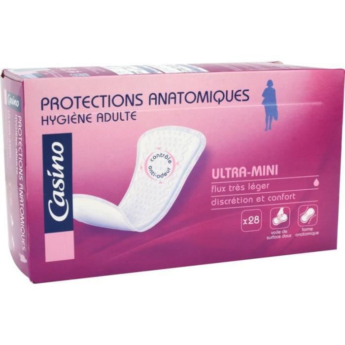 Protège-slips pour fuites urinaires CASINO - Incontinence très légère - Lot de 28