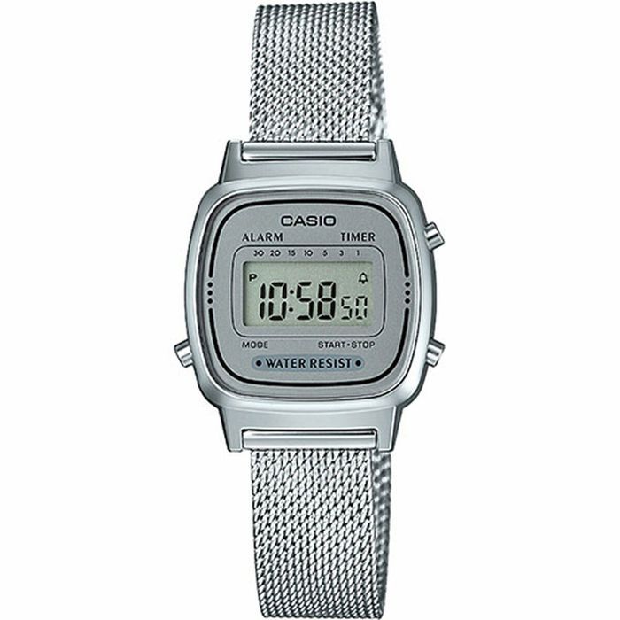 Casio - Montre Casio Collection maille milanaise argentée (la670wem-7ef) acier