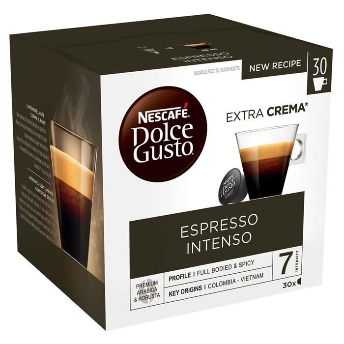 LOT DE 6 - Dolce Gusto - 30 Capsules de café Espresso Intenso 250 g