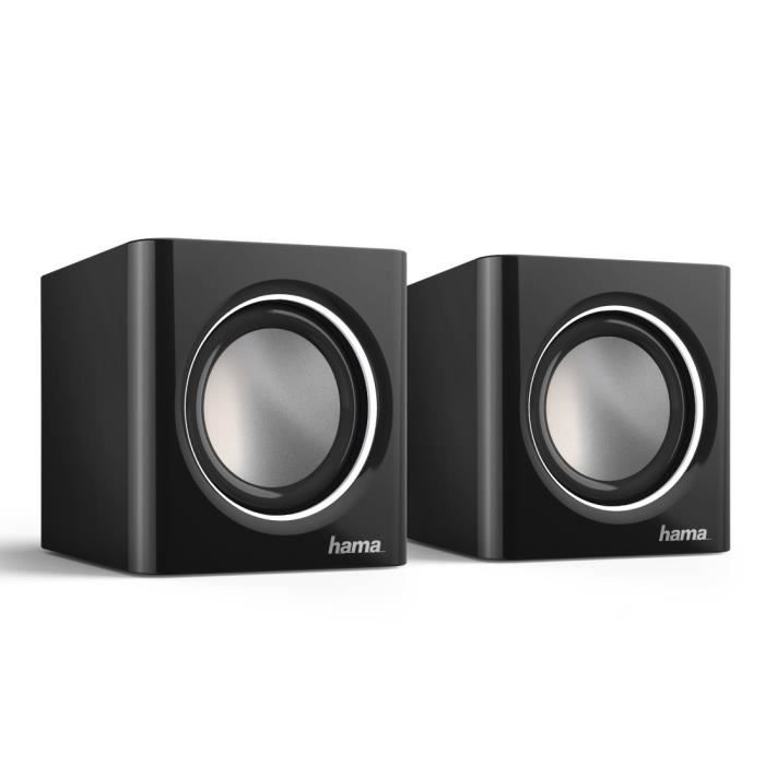Enceinte pour ordinateur portable „Sonic Mobil 185“, noire/argent